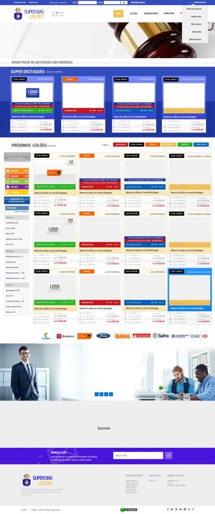 criação de sites criação de sites Sistema de Leilão
