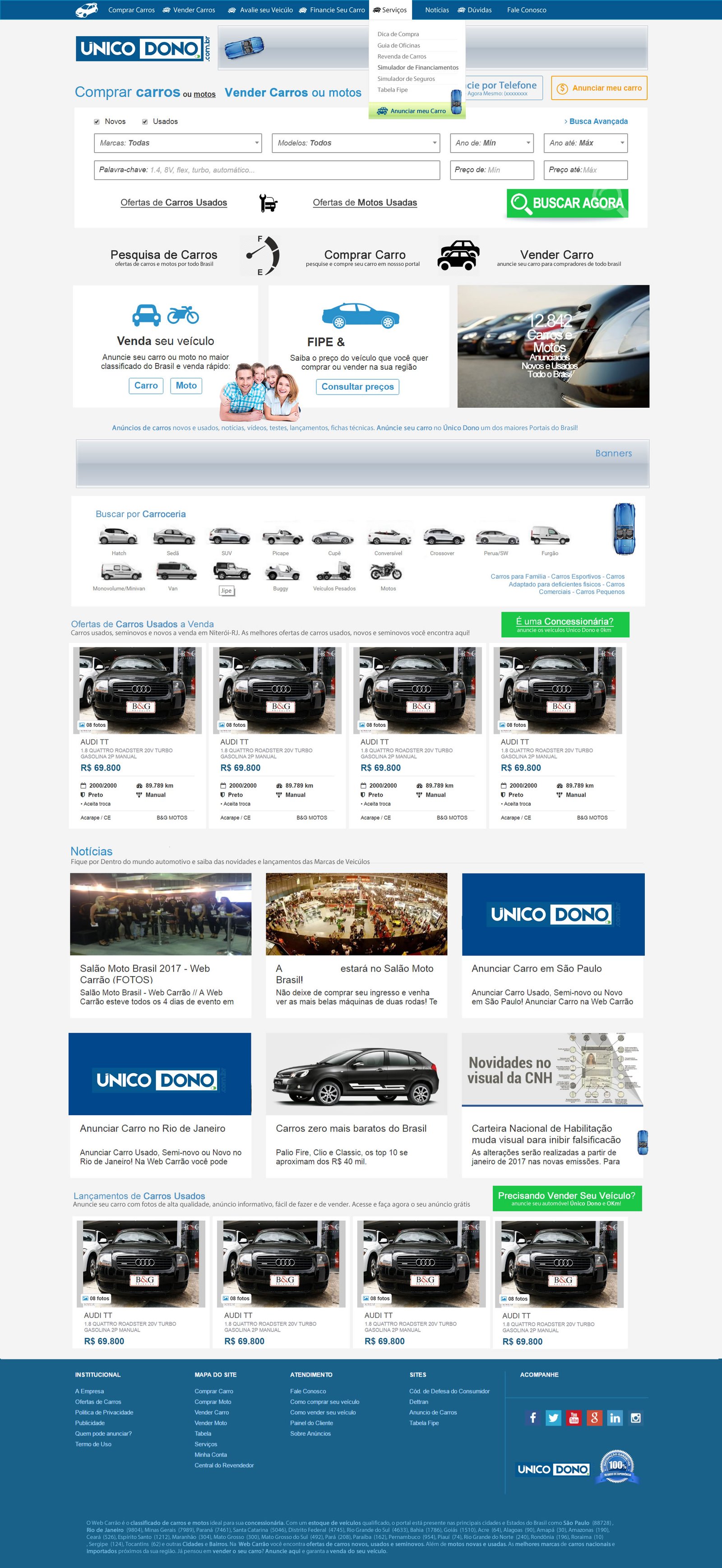 criação de sites criação de sites Classificados de Veículos