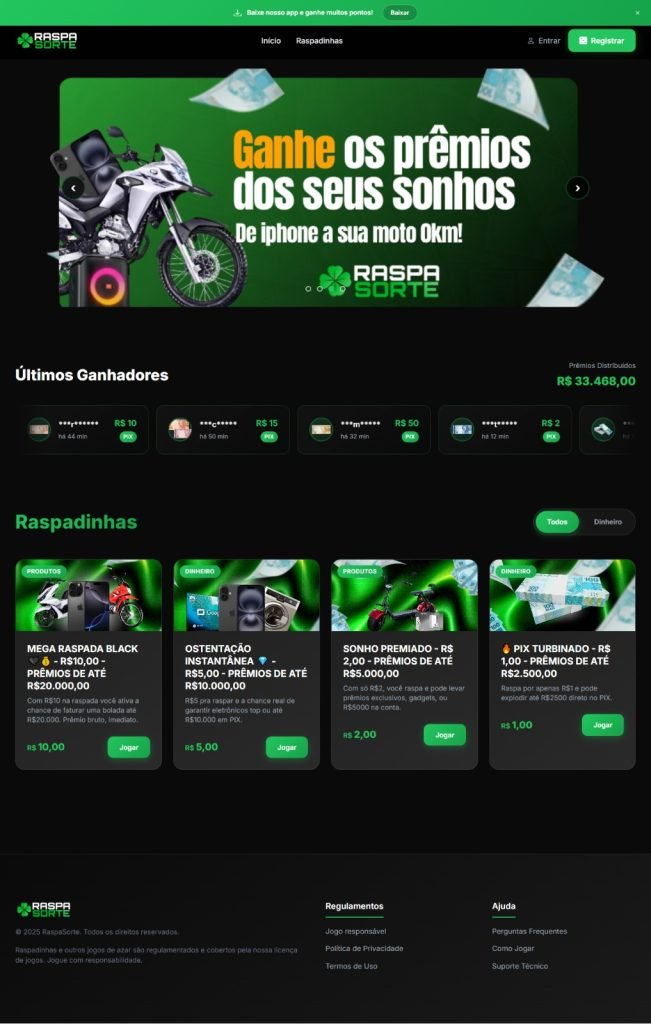 criação de sites criação de sites Sistema de Raspadinha on-line Script Raspadinha Online
