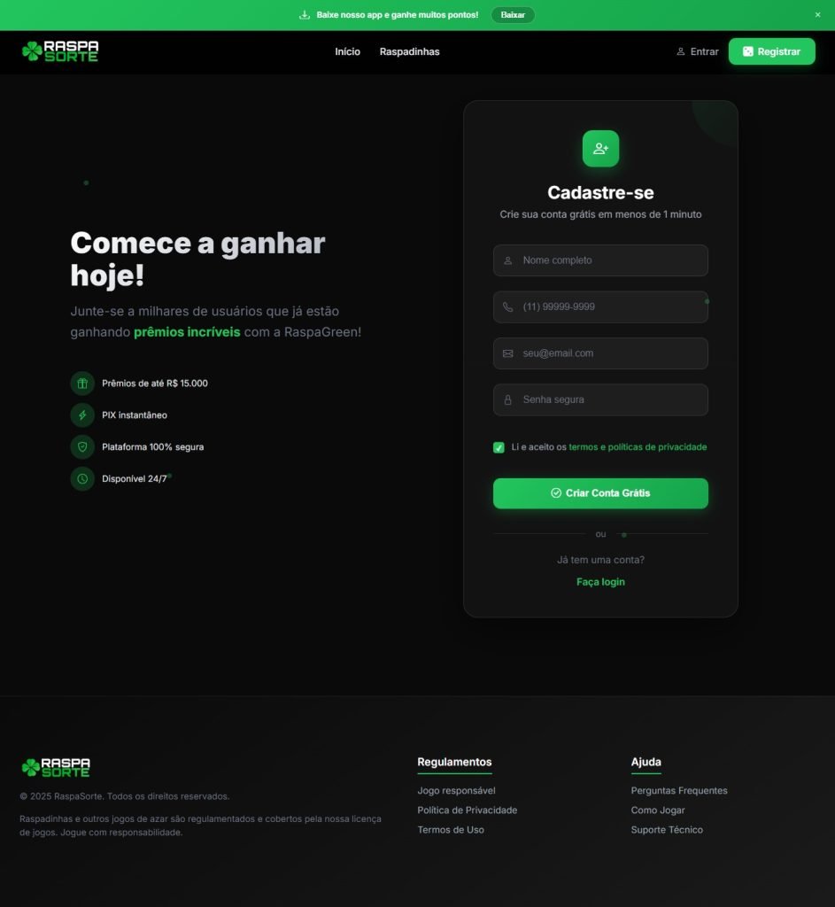 criação de sites criação de sites Sistema de Raspadinha on-line Script Raspadinha Online